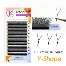 

LAKANAKU Y Volume Lashes Extensions Cilia and Brazilian Volume YY Russian Eyelash Private Label Supplies Makeup Wholesale