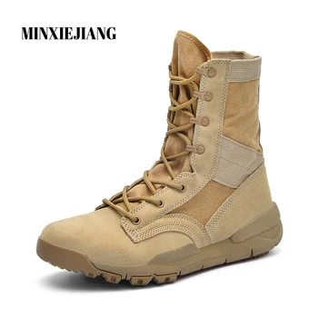

Outdoor hiking shoes men's high walking shoes men's winter waterproof non-slip hiking shoes combat boots military boots