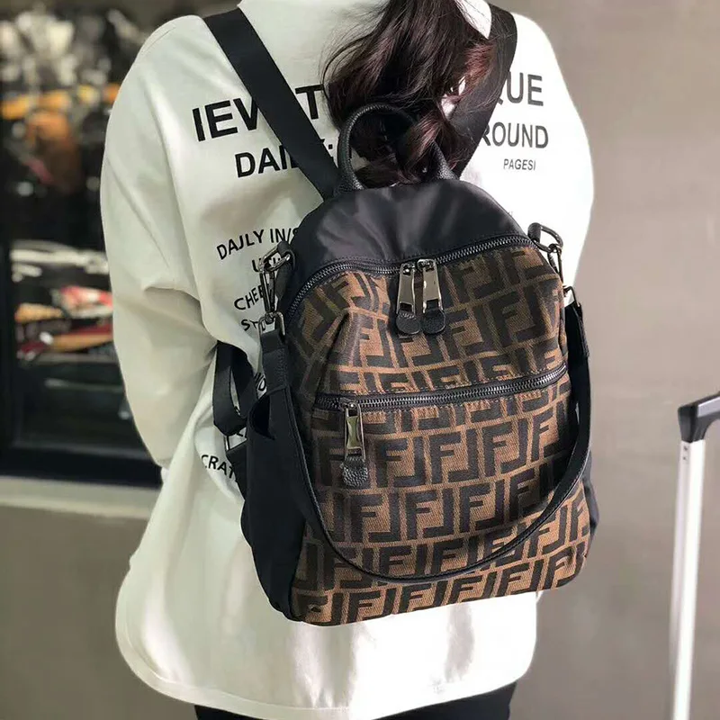

Style Fashion Backpack Women's Casual Versatile Multi-Purpose Travel Backpack Soft One-Shoulder Bag