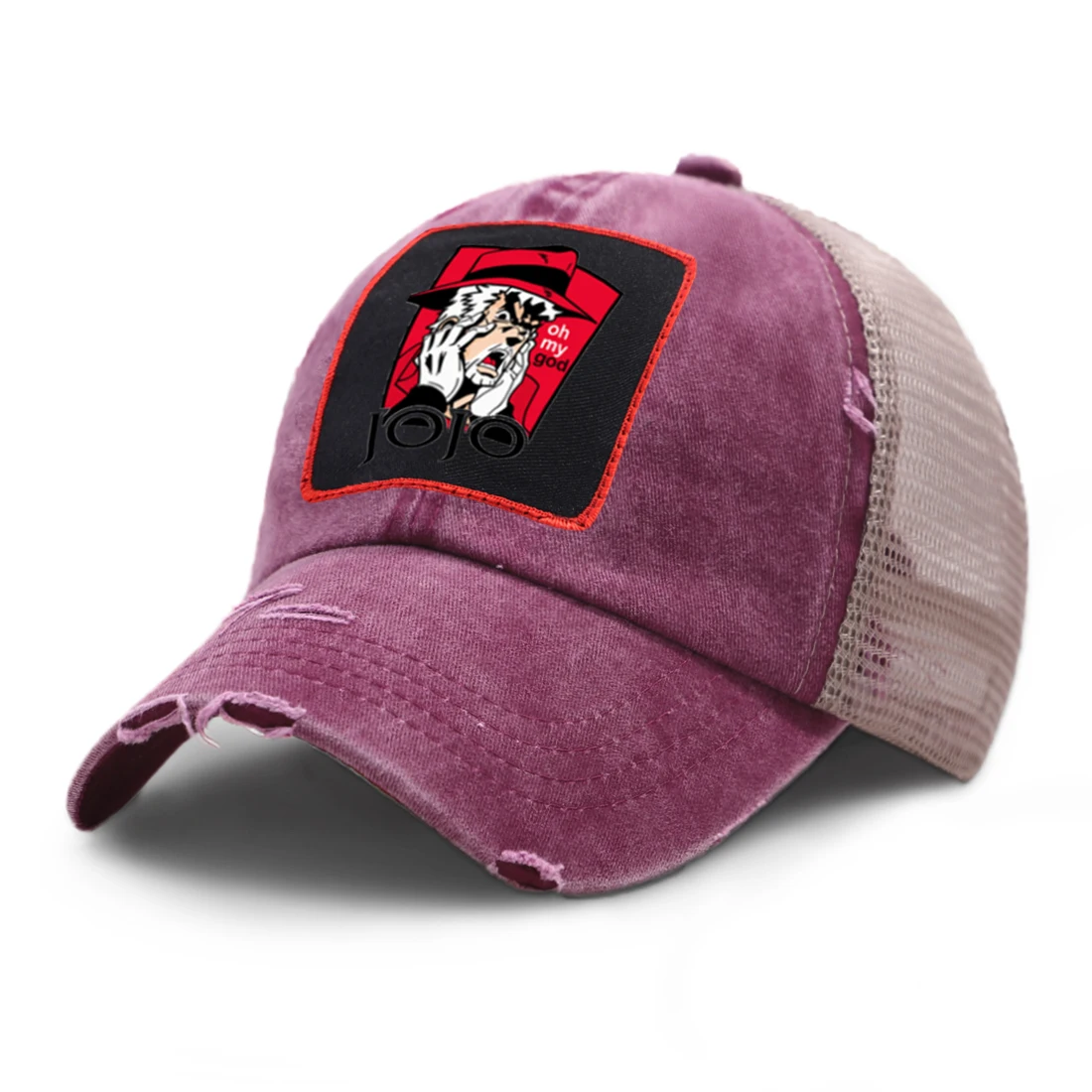 

Cartoon Print Adjustable Mesh Baseball Cap Grinding Multicolor Outdoor Snapback Sunscreen Caps Woman Simple Casual Gorras Hombre