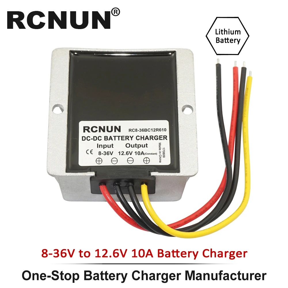 12.6V 10A Lithium Дизайн 8-36 В постоянного тока 12 В 24 В постоянного тока 12,6 в 13,8 В 10 А преобразователь литиевый свинцово-кислотный аккумулятор зарядное устройство для двойной аккумуляторной системы - Цвет: 12.6V 10A Lithium