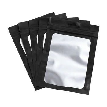 

100 Pcs 4 x 6 Inch Resealable Food Storage Bags with Clear Window Coffee Beans Packaging Pouch for Food Storage Supplies