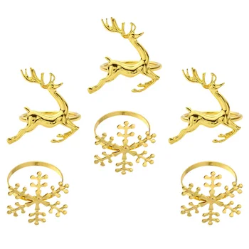 

6 Pcs Napkin Buckles Elk PracticaL Napkin Clips Napkin Holders for Party