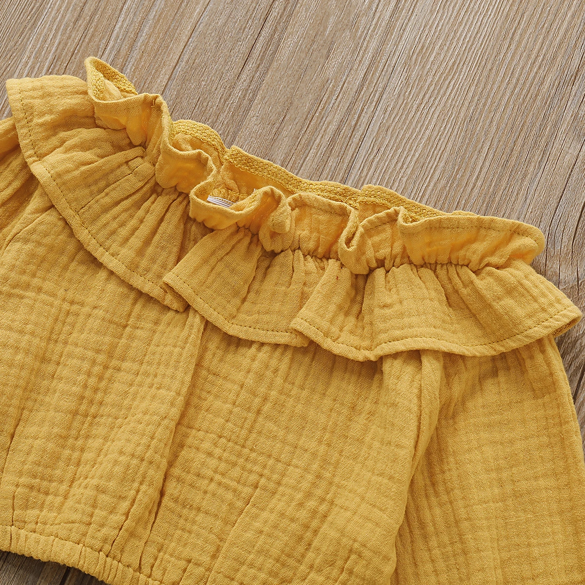 Focusnorm/Осенняя Футболка с оборками для маленьких девочек 1-4 лет, жёлтый Подсолнух, штаны, повязка на голову, 3 предмета, осенняя одежда