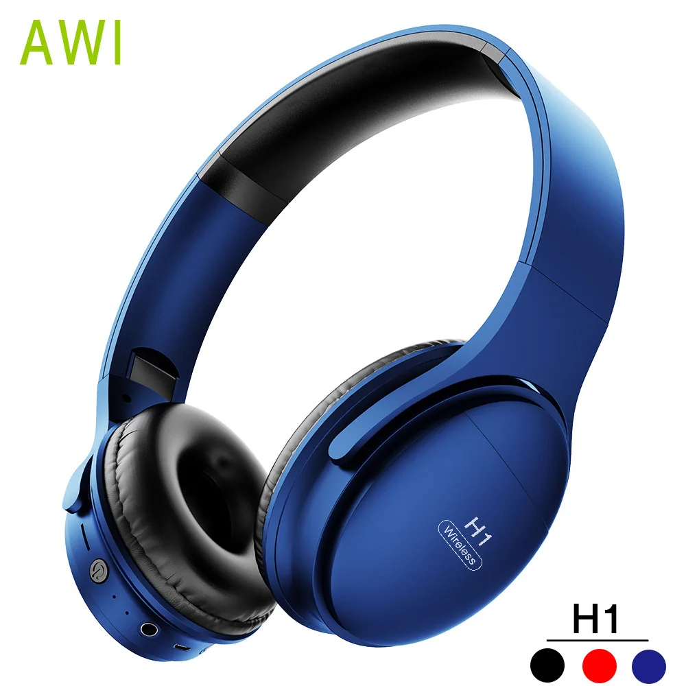 Беспроводные bluetooth наушники AWI H1 с шумоподавлением спортивные стерео микрофоном