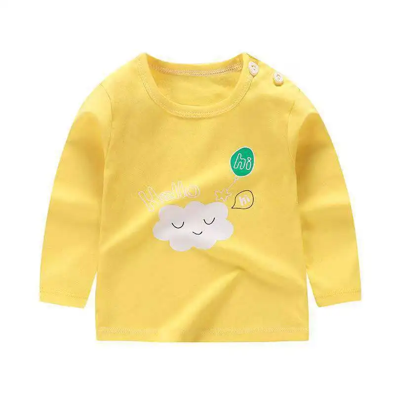 

2019 Boy Clothes Cotton T-shirt Long Sleeve Children Tee Shirts Full Sleeve Baby Girl Tops Spring&autumn KidsTop Girls Tops
