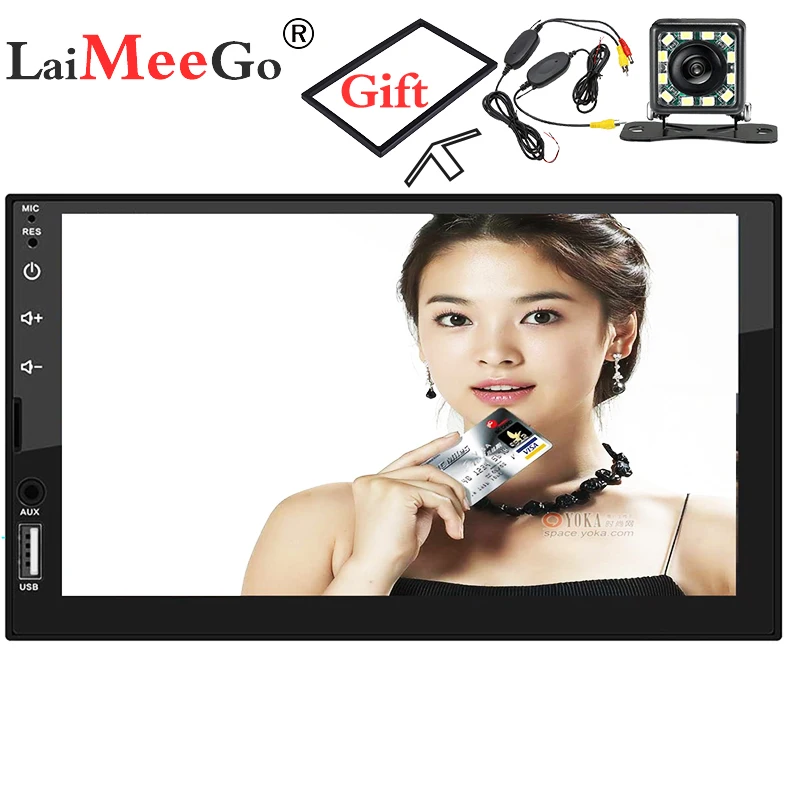 2 DIN Автомобильная Радио зеркальная связь Android телефоны емкостный сенсорный экран