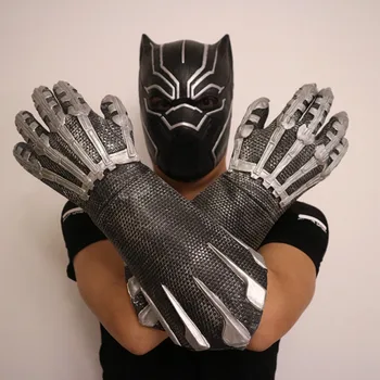 

[New] Cosplay Avengers Marvel Heroes Panther Gloves latex Action Figure Toy model costume party kids child best gift toys