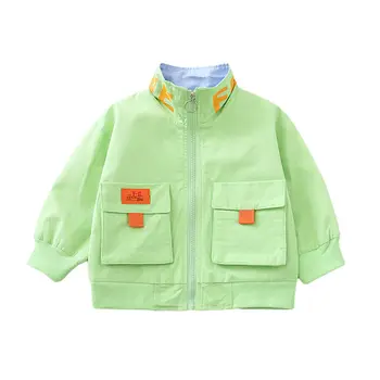 

2020 New Girls Boys Spring Clothes Fashion Hooded Cardigan Cotton Windbreaker Loose Kid Casual Jacket Toddler Casual Sportswear