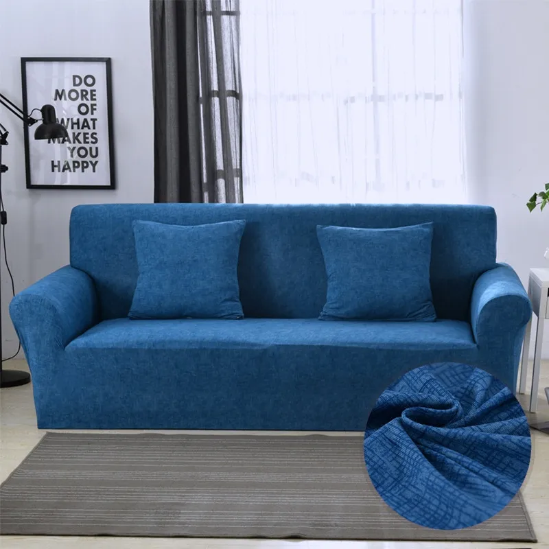 Чехол для дивана для Гостиная эластичность не скользящие диванные накидки Универсальный спандекс чехол против растяжек крем диван Ipad Mini 1/2/3/4 местный - Цвет: Blue