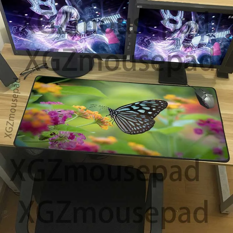 XGZ на заказ большой игровой коврик для мыши Черный замок край анютины глазки животное студенческий компьютерный стол коврик скорость резиновая нескользящая 900x400/900x300