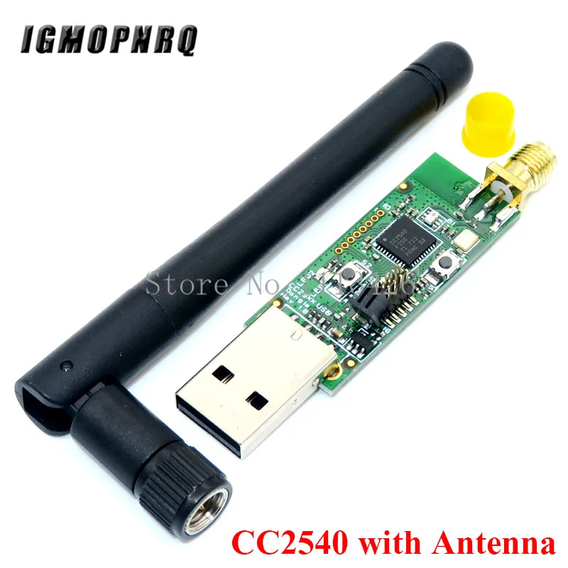 CC2540 Antenna CC отладчик ZIGBEE эмулятор CC2531 CC2540 анализатор Беспроводная плата Bluetooth 4,0 ключ ЗАХВАТ USB программатор кабель загрузчика - Цвет: CC2540 Antenna