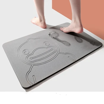

39*60CM Natural Diatomaceous Bath mat Home Kitchen Floor Mat Non-slip Bathroom Absorbent quick-drying pad bathroom Bath Mats Rug
