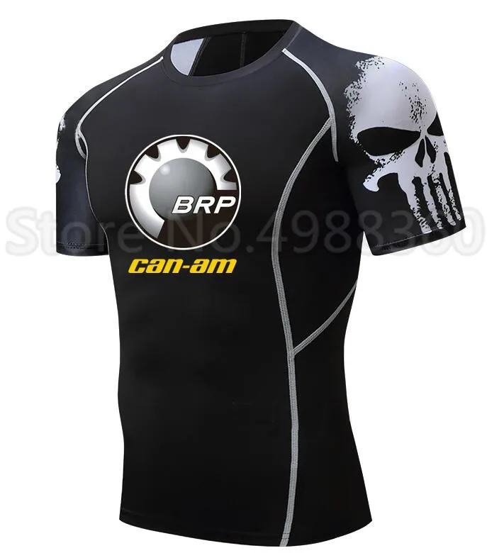 BRP can-am team Print Compression T-Shirt Workout Tops Fitness Tights Casual Shirts Quick Dry Short Sleeves tshirts | Мужская одежда