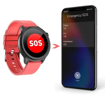

Smart Sport Watch Lung Heart Rate ECG PPG Monitor SOS Emergency Call IP68 Waterproof Digital Wristband Message Reminder Clock