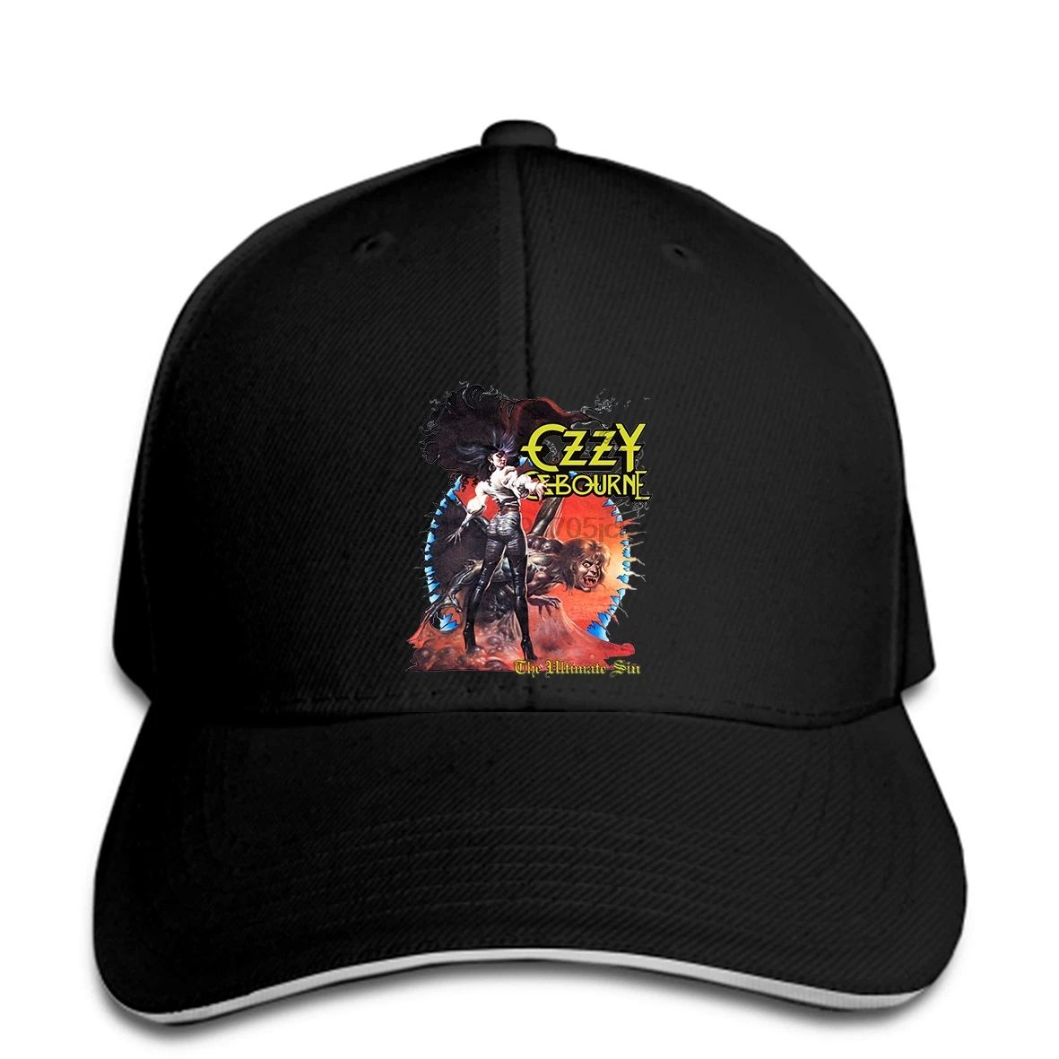 Бейсболка в винтажном стиле 1986 Ozzy osborn The Ultimate Sin Tour 80 s, черная бейсболка, остроконечная Кепка