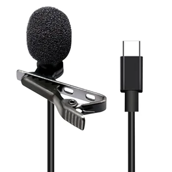 

150m Mini Portable Microphone Condenser computer microphone Clip-on Lapel Mic Type C For webinars vlogs tutorials