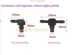 Бесплатная доставка! Common Rail Инжектор обратное масло обратного потока трубы разъем пластик двухсторонний и тройник соединение фитинг для