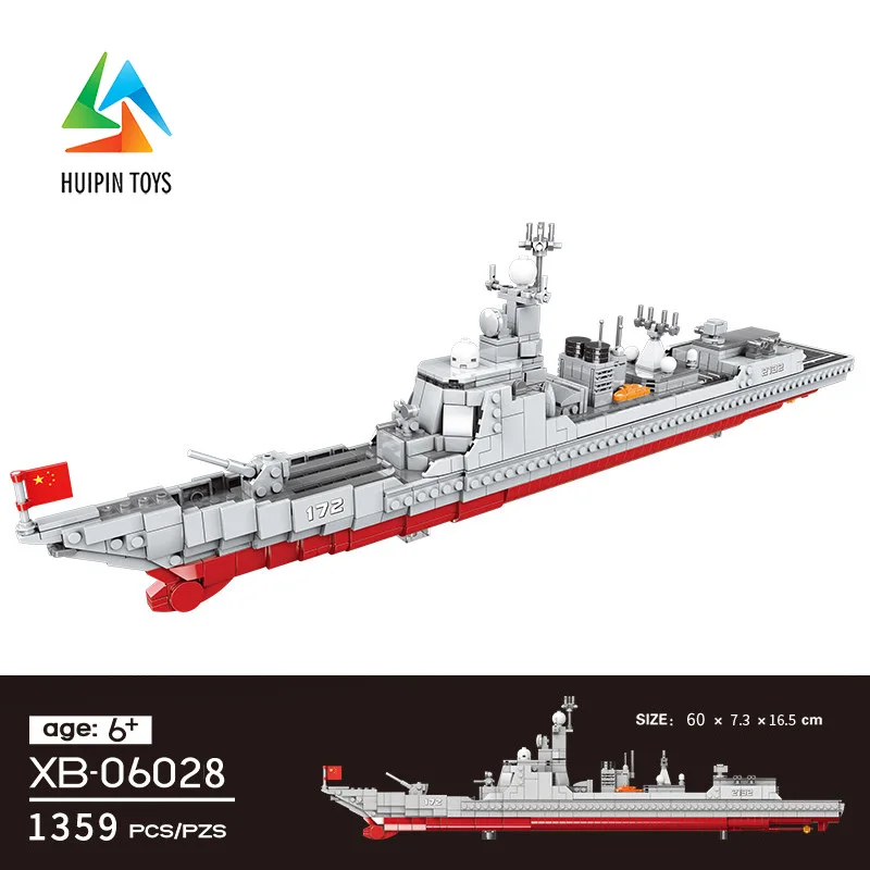 1359 шт. XINGBAO строительные блоки игрушки XB-06028 легое Военная серия темно-синий для китайских разрушительных кирпичей подарок для детей 4PX - Цвет: 06028 No Box