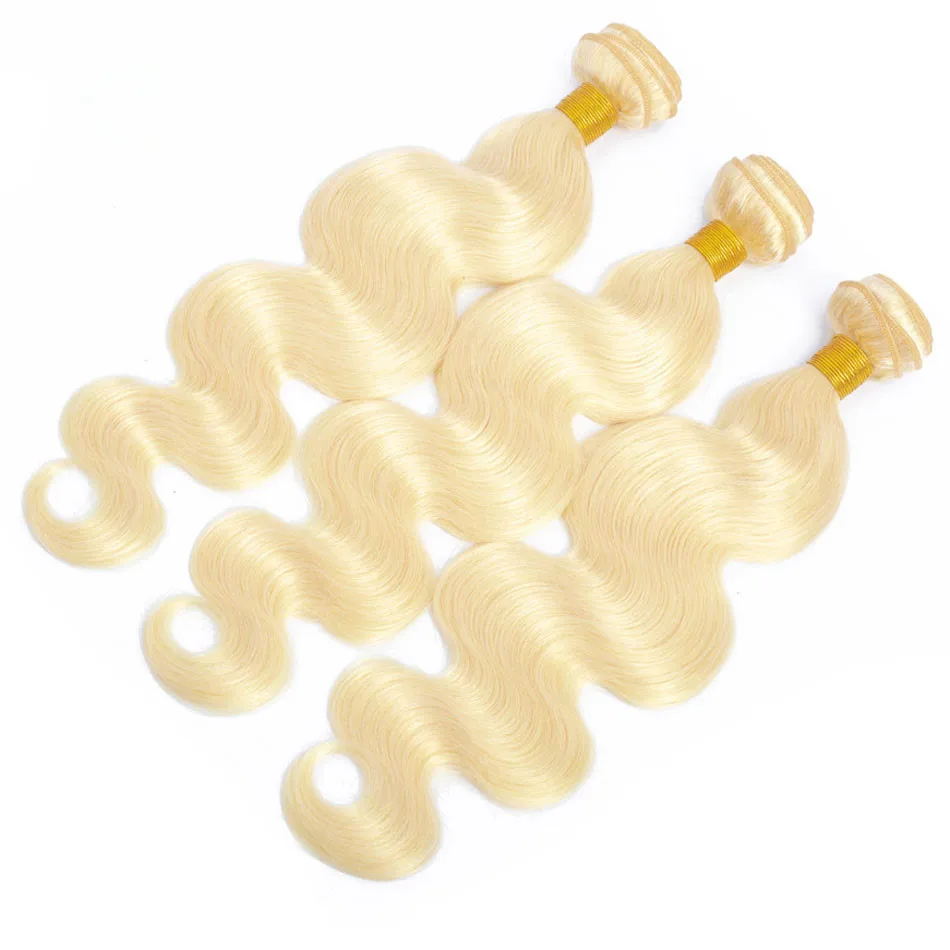 Acehair 613 пряди с закрытием объемная волна Мёд блондинка Brazilan волосы Remy 13x4 уха до уха может занять от 10 до 30 дюймов человеческие волосы переплетения