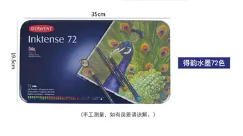 

72 color Cor do Chumbo lapis de cor цветной свинец Plomo de colores art Derwent Inktense 72 Pencils Tin Set-Soluble draw Pencil