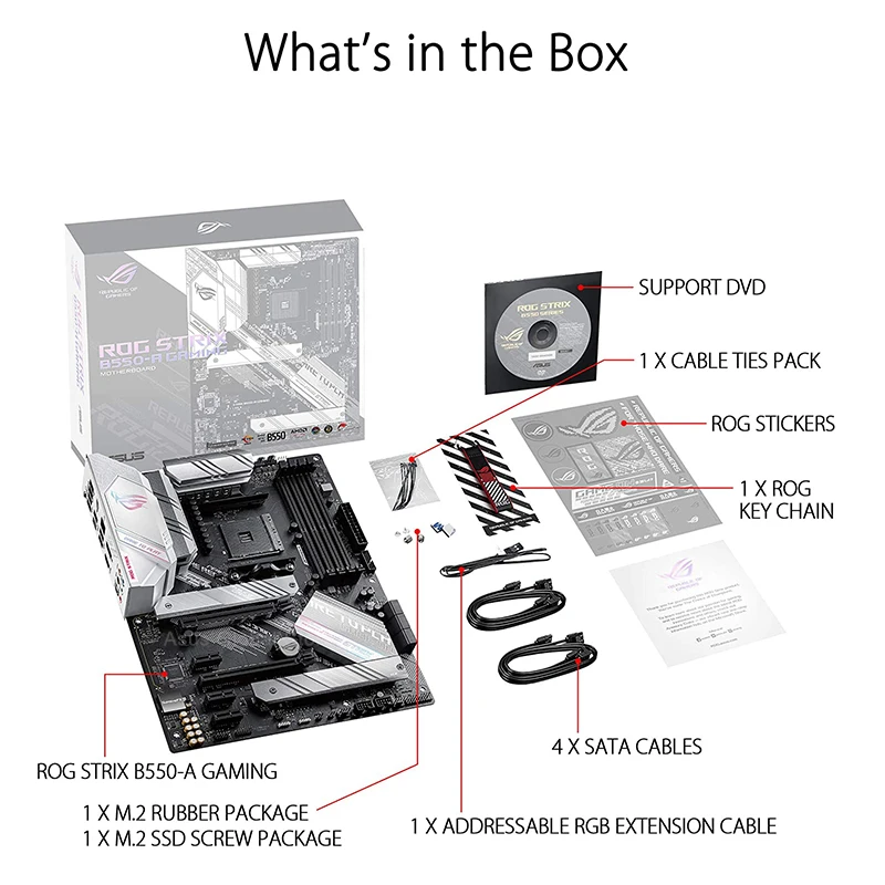 Asus ROG STRIX B550-A GAMING B550 Motherboard PCI-E 4.0 DDR4 128GB 4600OC AMD Ryzen 3TH Gen CrossFireX Motherboard Placa-mãe New