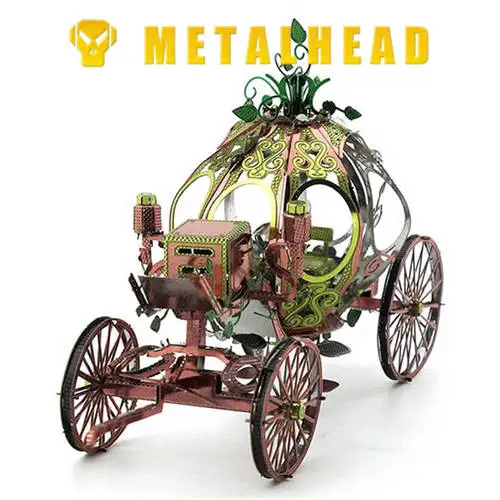 3d Сборная модель металлический трехмерный пазл игровая площадка замок подарок колесо обозрения карусель поезд - Цвет: Цвет: желтый