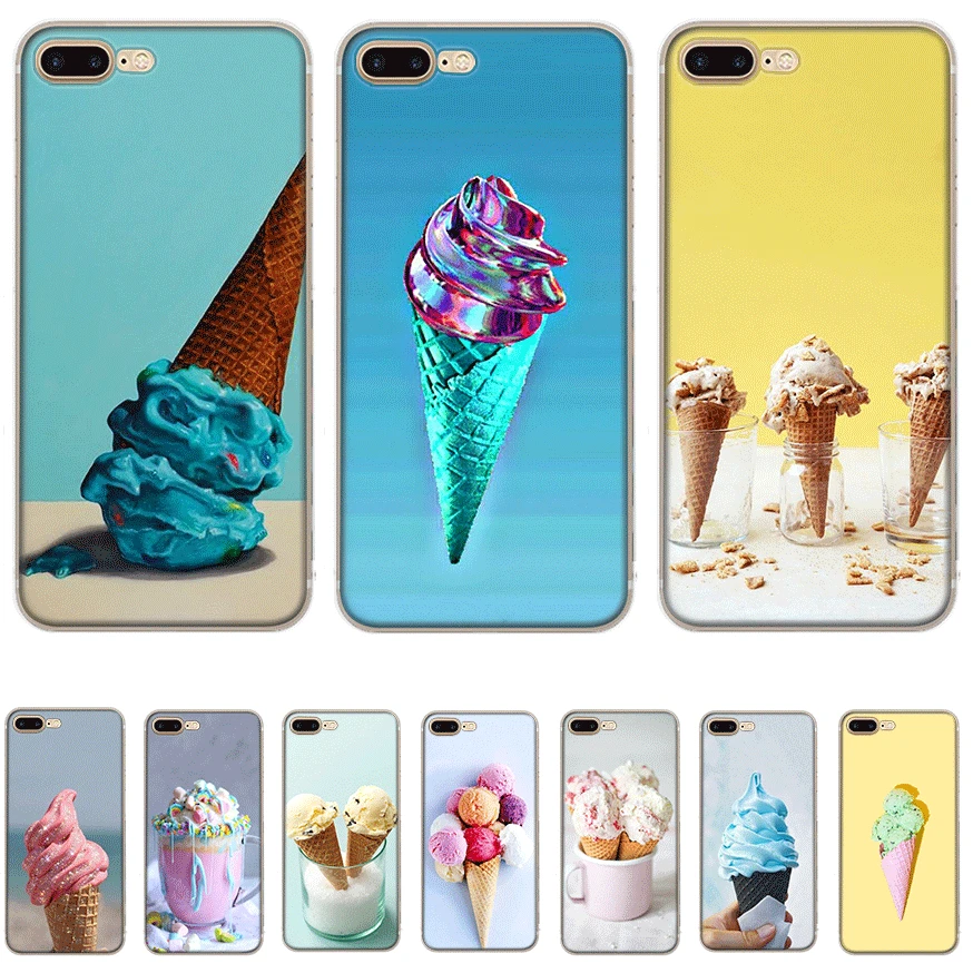 

Mobile Phone Case tpu for iPhone 11 Pro X XS Max iPhone XR 6 6S 7 8 Plus 5 5S SE Cover lce cream