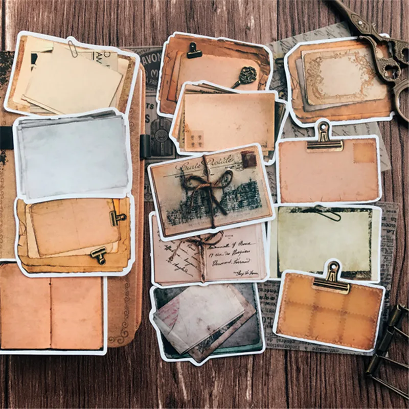 

7-13 Sheets Retro Weekly Notes Vintage Memo Letter Decoration Stickers Diy Diary Planner Scrapbooking Label Sticker Stationery