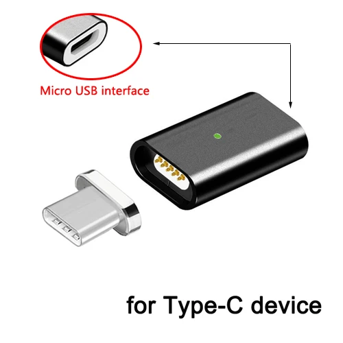 CANDYEIC USB Магнитный адаптер типа C для samsung S8 плюс Note8 C9pro C7pro S9 C5pro A3 A5 A7 LG G6 G5 V20 Nexus 5X адаптер - Цвет: adapter for type-c