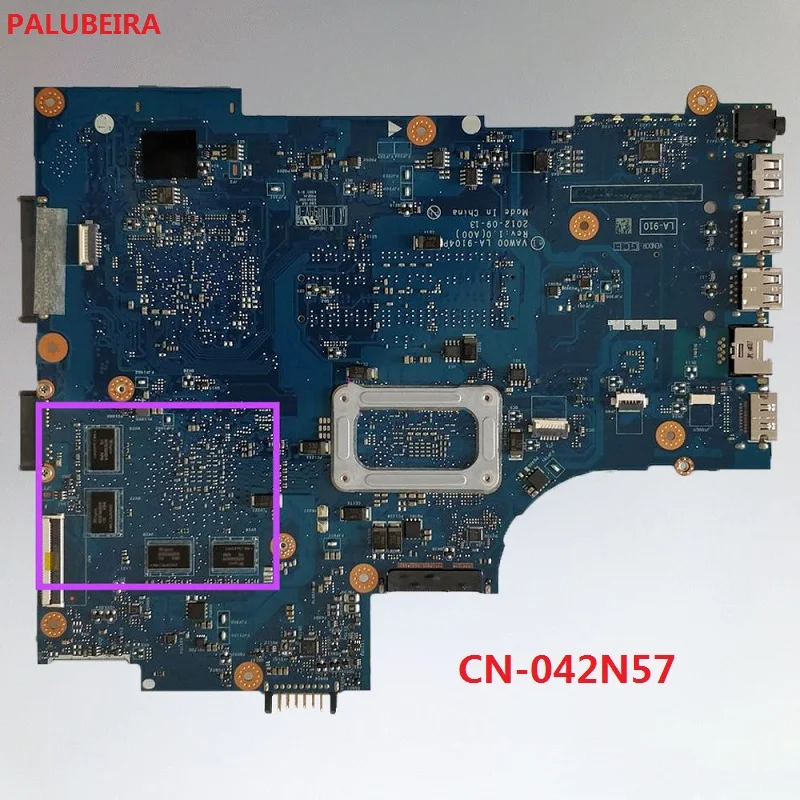 PALUBEIRA CN-042N57 42N57 для DELL INSPIRON 3521 5521 Материнская плата ноутбука LA-9104P REV: 1 0 I3-3217U