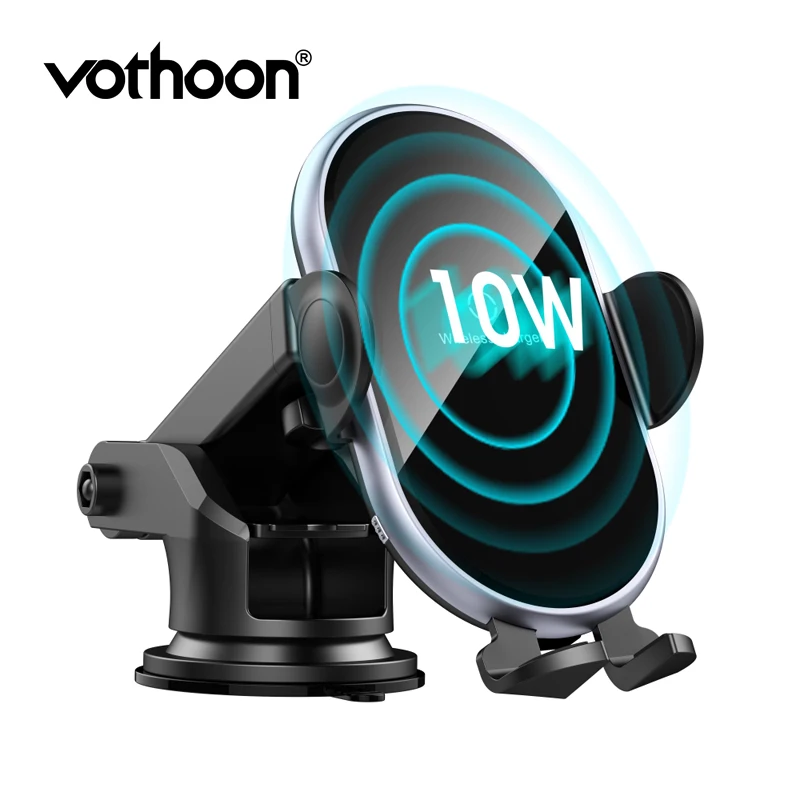 Vothoon 10 Вт Qi беспроводной Автомобильный Держатель зарядного устройства для samsung S10 S9 iphone 11Pro 8 быстрая Беспроводная зарядка держатель для телефона