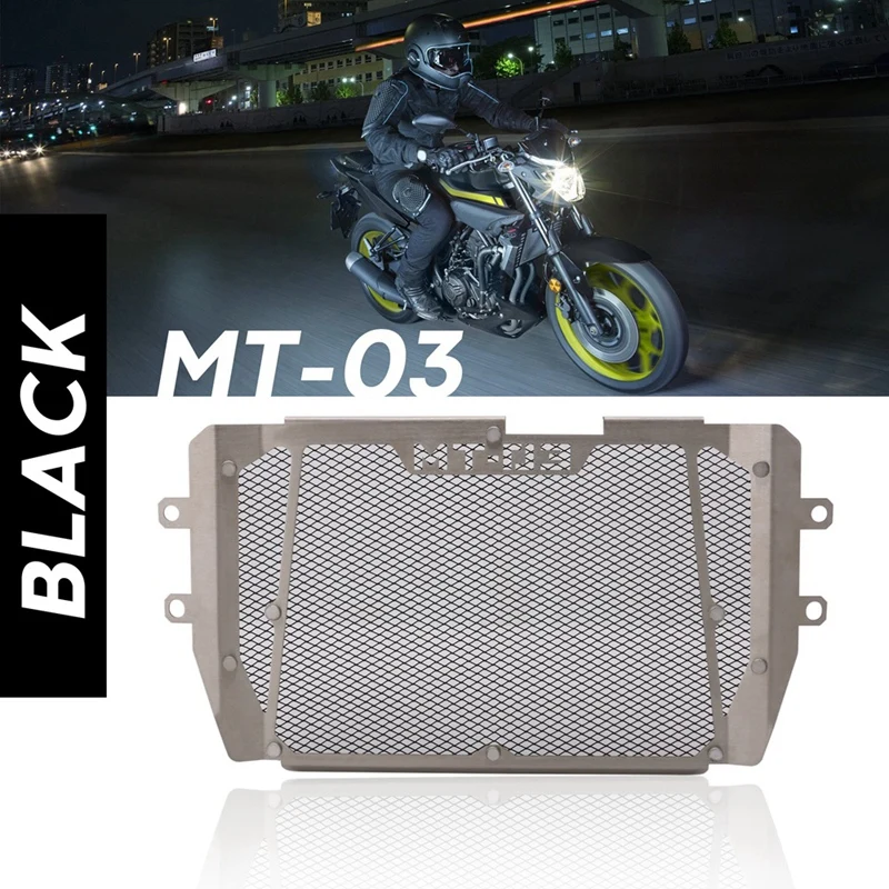 Мотоцикл решетка радиатора Решетка Крышка масляного радиатора для Yamaha MT-03 MT03 MT 03 черный
