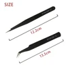 2 pcs/set Stainless Steel Tweezers Anti-static Eyelash Extension Supplies Tweezers Corrosion Resistant Maintenance Repair Tools 5