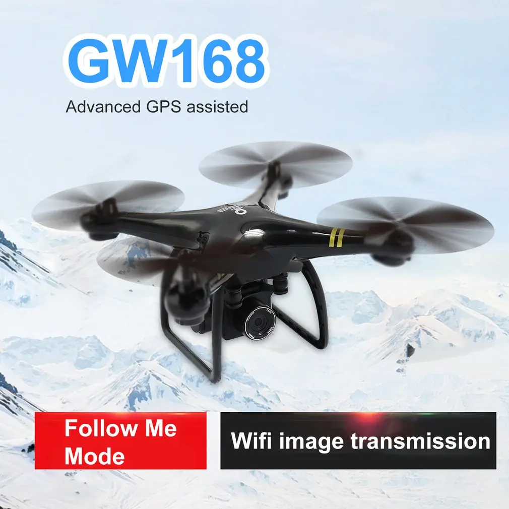 

GW168 RC Drone GPS Drones with 1080P Wide-Angle Camera RC Helicopter WiFi FPV Altitude Hold Long Time Flying Drone Aircraft