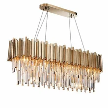 Популярная роскошная люстра, Современная хрустальная люстра для гостиной, столовой, золотые хрустальные люстры с подсветкой