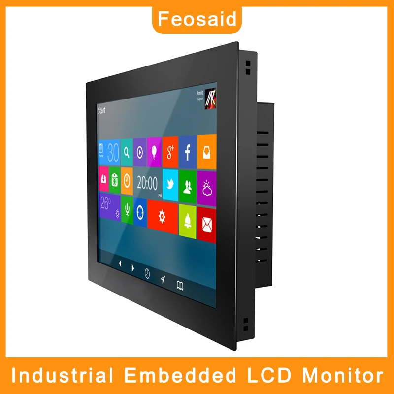 

Feosaid 10.1 inch Industrial Monitor 10" Embedded LCD IPS display Resolut 1280x800 Tablet Monitor with VGA/TV/DVI/HDMI inputs