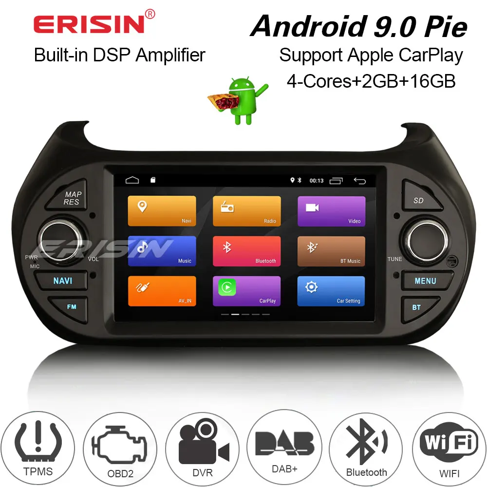 Автомагнитола 3075 1 DIN для Fiat Citroen Jumper Peugeot Boxer DAB + OBD Android DSP Carplay GPS радио