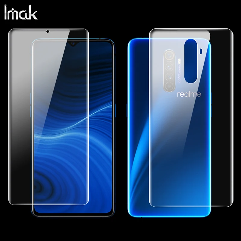 2 шт полное покрытие для OPPO Realme X2 Pro защита экрана и задняя крышка протектор Imak все стоящая Гидрогелевая пленка для телефона