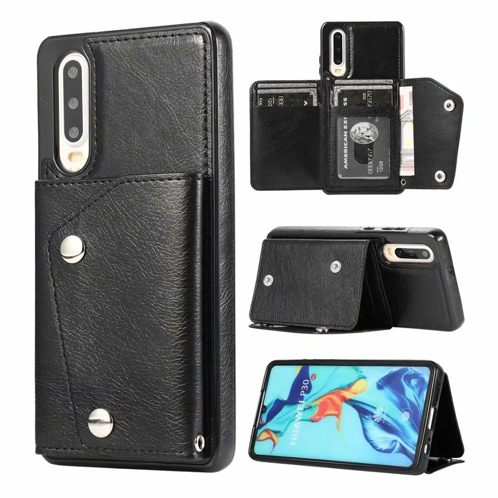 

Phone Case With Hand Strap & Bracket for Huawei P30 P30pro P30lite Shell Case Full Body Protection Cover with Bank Card Slot