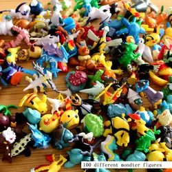 Takara Tomy Pokemon модель Toys100pcs карманная экшн-фигурка монстра кукла Дети подарки Пикачу Солнце Луна 5 см