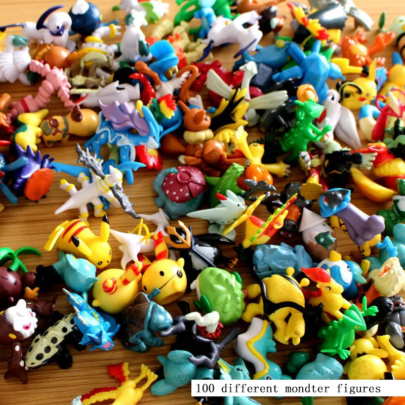 Takara Tomy Покемон модель Toys100pcs карман экшн фигурка монстра Детская подарки на день