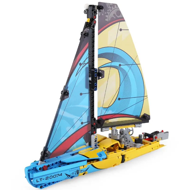 

370pcs Building Blocks Bricks 20074 Technic Series 42074 Racing Yacht Model Compatible with Legoingly Children Christmas Gifts