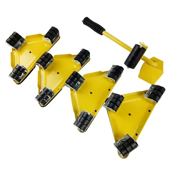 

Furniture Lifter with Triangle Moving Sliders Mover Tool Set Moving Appliance Roller Load for 880-1100lb(400-500kg) 5 Packs