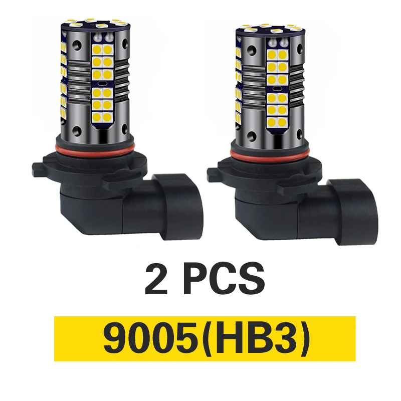 2pcs Car LED Lights H8 H11 HB4 For Ford focus 2 3 mk2 mk3 mk1 fiesta mk7 mondeo mk4 mk5 fusion ranger c max explorer kuga s-max - Испускаемый цвет: 9005 (HB3)