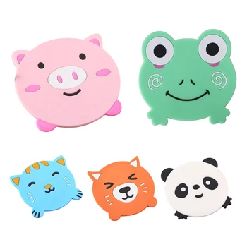 

Cute Animal Silicone Coffee Placemat Button Coaster Cup Mat Glass Cup Beverage Holder Pad
