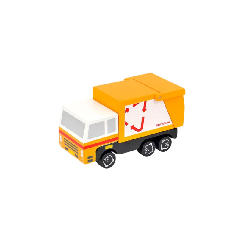 ToyWoo деревянная детская игрушка, игрушечный автомобиль для мальчика, 1 мальчик, 3 года, пожарная машина, инженерный грузовик, игрушечный автомобиль - Цвет: Золотой