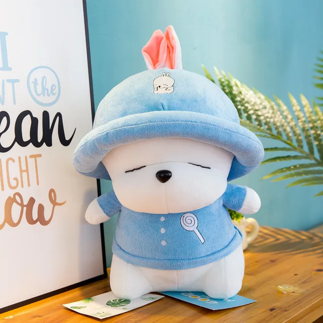 30-60cm Kawaii Mashimaro Plush Doll PP Cotton Stuffed Animal Toy Soft Anime Cartoon Rabbit Kids 2021 new