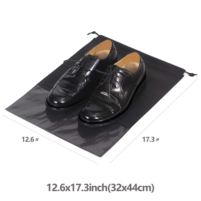 ELEG-24Pcs дорожные сумки для обуви из водонепроницаемого нетканого материала с веревкой для мужчин и женщин, большие сумки для хранения обуви