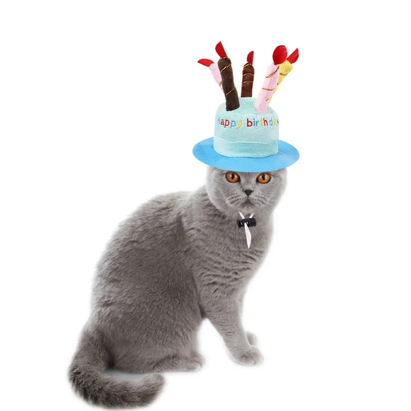 Модные домашние животные, кошки, собаки, шапки ко дню рождения, Регулируемые головные уборы, шапки, карнавальный костюм, головные уборы, аксессуары для домашних животных, собаки, маленькие/средние шляпы для собак